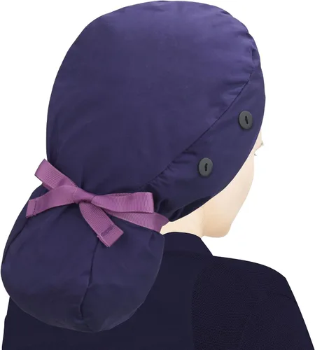 Vista 3 de ABAMERICA Scrub Caps for Women Surgical Caps Nurse Hat Functional Ponytail Holder for Long Hair Single or Satin-Lined