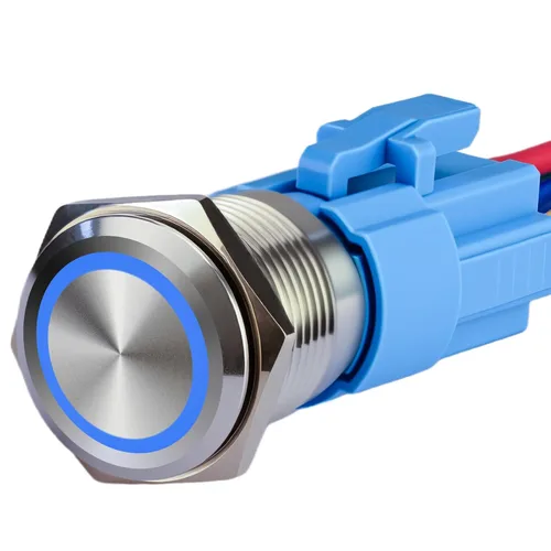 Vista 9 de Interruptor de botón momentáneo de 15 amperios, interruptor de botón de 12 V-24 V, 0.866 in, interruptor de botón AC/DC IP67, impermeable, luz LED