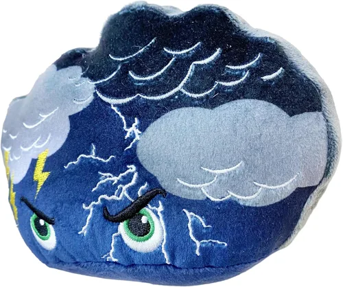 Vista 3 de Thunderheads Peluche de Thunderstorm, educativo inspirado en el clima, coleccionable suave con tarjeta de datos para explorar las ciencias