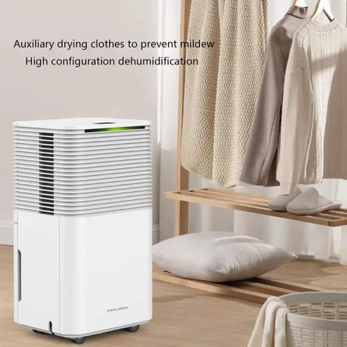 Vista 3 de Dehumidifiers Household and Basement 2L Water Tank Capacity Continuous dehumidification Safe Child Lock 120 Square Meters Whole House