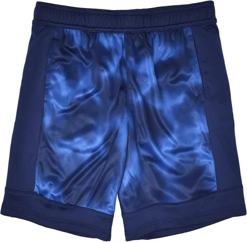 Vista 11 de Andrew Scott Pantalones cortos deportivos de baloncesto para niños con rendimiento activo y estilo de malla, varios paquetes