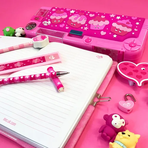 Vista 5 de Tinc SGJOURPK - Diario con cerradura A5 Snuggly Soft Touch, color rosa Rosado