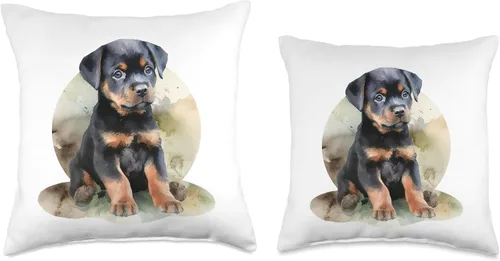 Vista 3 de Tiny Dog T-Shirt Tiny Rottweiler - Almohada para perro, 16 x 16 pulgadas, multicolor