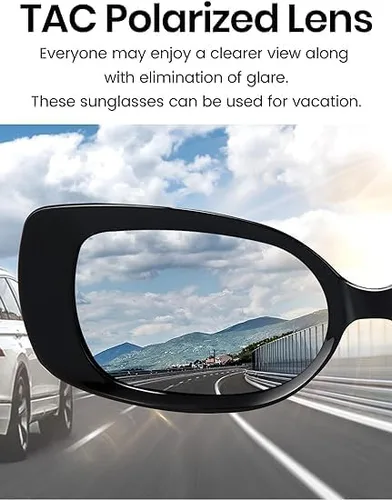 Vista 4 de Veda Tinda Vision Rectangle Sunglasses for Womens Trendy 90s Y2K Cool Retro Square Polarized Sunglasses Lens UV Protection