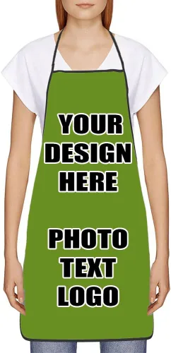Vista 26 de Delantales personalizados con diseño de imagen de texto fotográfico para adultos, hombres, mujeres, parrilla, cocina, 40
