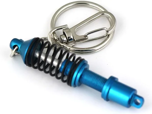 Vista 6 de Llavero creativo modelo autoparte de moda coilover amortiguador Maycom, color rojo, Hecho por el hombre, S