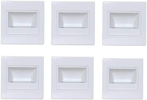 Vista 7 de paquete de 6 lámparas de esquina LED de 85-265 vatios, luces LED empotradas para escalera, corredores, paredes, guardarropas, recámara y más