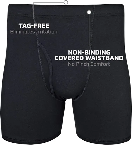 Vista 2 de Gildan Men's Underwear Covered Waistband Boxer Briefs, Multipack