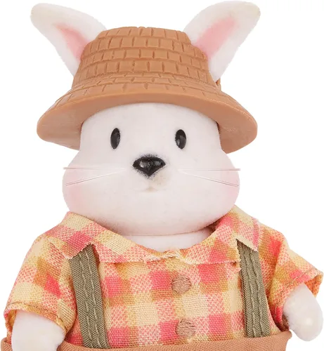 Vista 4 de Li'l Woodzeez Hoppingoods Rabbit Family - Juego de 4 figuras coleccionables de conejo posables con libro de cuentos - Figuras de muñeca de juego