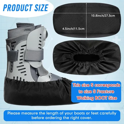 Vista 2 de Shyyween 2 piezas de fundas para botas de caminar Air Cam para fracturas médicas, fundas impermeables para botas de yeso, fundas para zapatos