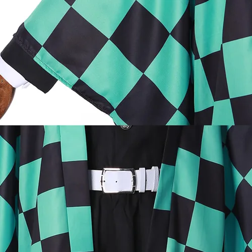 Vista 3 de GZCOS Disfraz de anime Kamado Tanjiro Cosplay Kimono para hombre