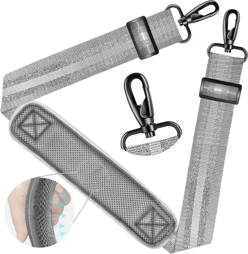 Vista 103 de ZINZ Correa de hombro universal de 59 pulgadas con almohadilla transpirable fija ultra gruesa, correa de hombro ajustable y resistente para bolsa