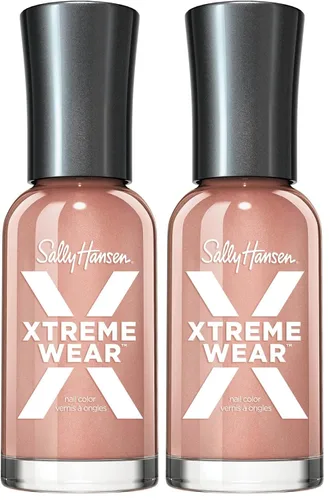 Vista 248 de Sally Hansen Xtreme Wear Esmalte de uñas sin rayas, acabado brillante, duradero, resistente a las astillas, transparente, color de uñas plateado 130