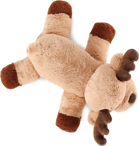 Vista 8 de WEIGEDU Adorable caribou - Peluche de reno y alce peludo, juguete de peluche para niños, bebés, niños, decoración de cumpleaños, hora de dormir, 13