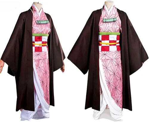 Vista 2 de Traje de cosplay Kamado Kimono con ropa de pelo y bambú