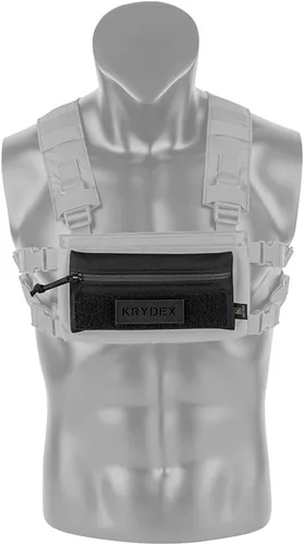 Vista 6 de KRYDEX Bolsa de administración con bolsa de bocadillos con panel de bucle para chaleco táctico Chest Rig