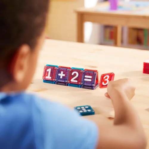 Vista 4 de MAGNA-TILES MicroMAGS Learn Numbers - Juego de construcción magnética de 56 piezas, la marca original de construcción magnética