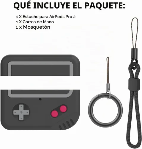 Vista 7 de TRONWIN Funda de silicona para Airpods Pro 2 con diseño de máquina de juego, funda protectora para Airpods Pro 2022