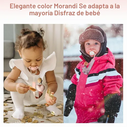 Vista 4 de Pinzas para chupete – Paquete de 5 soportes para chupete para bebés niños y niñas – Cuentas de dentición Soothie Binky Clips mordedores – La mejor