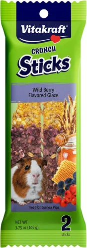 Vista 13 de Vitakraft - Palitos masticables para cobayas Crunch Sticks - Manzana y Naranja - Apoya dientes saludables
