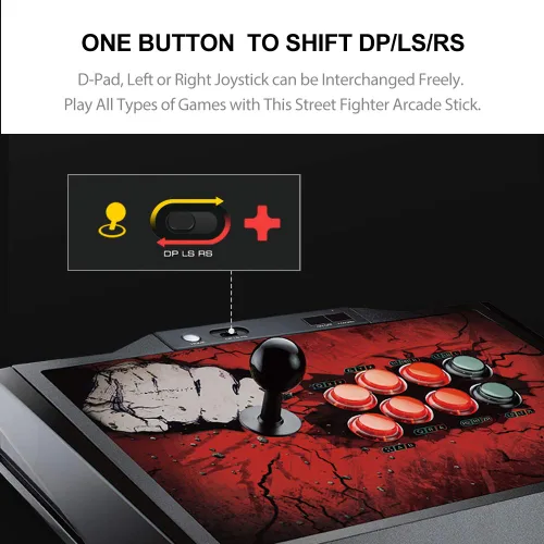 Vista 3 de Pro Arcade Stick PXN X9 Street Fighter Arcade Stick para Playstation 4 Playstation 3 Xbox One Xbox 360 Switch Windows PC