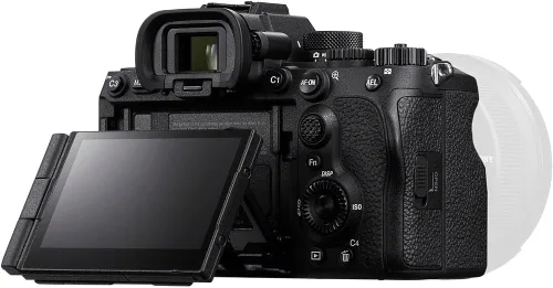 Vista 7 de Sony ILCE-7M5/B a7 V - Cuerpo de cámara sin espejo de marco completo con luz flash MK320, monopie de 72 pulgadas, correa de agarre de muñeca