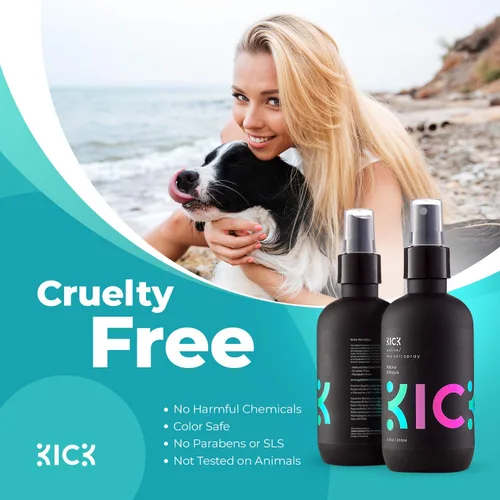 Vista 9 de Kick Champú + acondicionador + espray de sal marina + crema formadora de fijación media, paquete de energía para hombre, cuidado y peinado