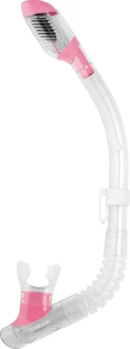 Vista 2 de Cressi Snorkel para jóvenes con tapa seca Protector contra salpicaduras y válvula de cierre en la parte superior, boquilla de silicona, protector