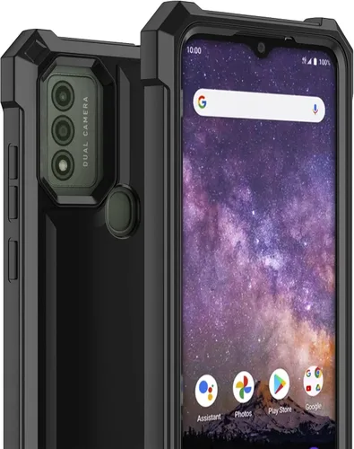 Vista 8 de Ailiber - Funda para Wiko Voix, doble capa, protector de pantalla, color negro Air-Guard Corners, Shockproof Flexible TPU Bumper, Slim Hard Back