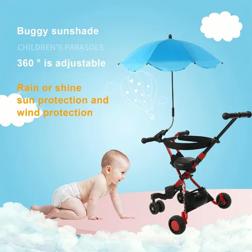 Vista 9 de TITA-DONG Paraguas para silla con abrazadera, silla de playa ajustable universal, con protección UV, sombrilla para silla de patio, silla de playa