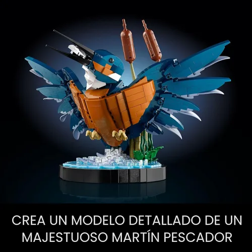 Vista 3 de LEGO Icons Modelo de Ave Martín Pescador, Set Creativo para Adultos para Construir y Exhibir, Proyecto Relajante para Amantes y Entusiastas