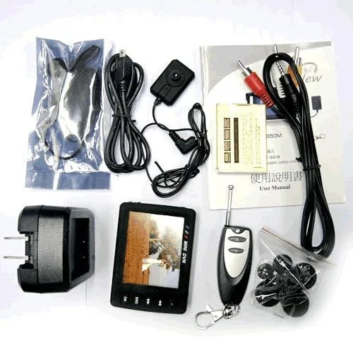 Vista 3 de Angel Eye Mini DVR 2.5 "TFT alta definición Pinhole botón cámara w/movimiento dectector Cam