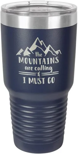Vista 11 de Las motos están llamando y tengo que ir grabado 30 oz vaso de acero con recubrimiento de polvo grabado láser taza de viaje de camello polar sin BPA
