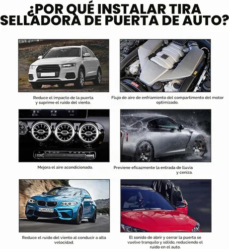Vista 3 de AOCISKA Protectores de puerta de automóvil de 16 pies, ajuste universal de goma en forma de U, moldura transparente de borde de puerta automotriz