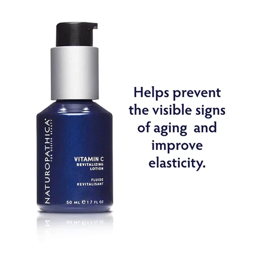 Vista 2 de Naturopathica Loción revitalizante de vitamina C, hidratante facial diario ligero para todo tipo de piel, loción facial hidratante para hombres