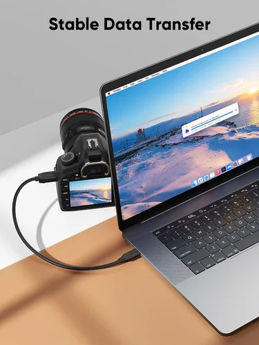 Vista 8 de CableCreation Cable corto USB C a Micro B de 1 pie, 10G Micro B a USB C, cable de disco duro externo para iPhone 15/16/17, Samsung Galaxy S24