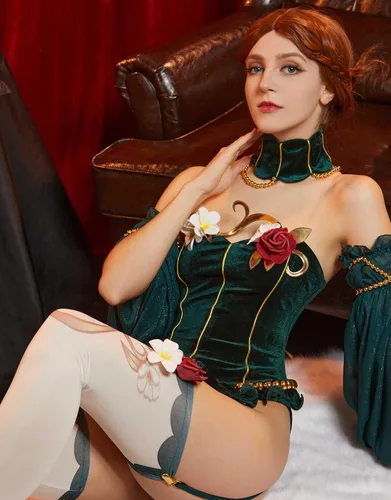 Vista 4 de Body medieval de una pieza para mujer, con medias y mangas de tul, leotardo de terciopelo, overol de cosplay