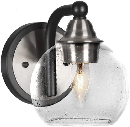 Vista 73 de Toltec Lighting Paramount - Aplique de pared de 1 luz, lámpara de pared para interiores, regulable, compatible con LED de base media, acabado