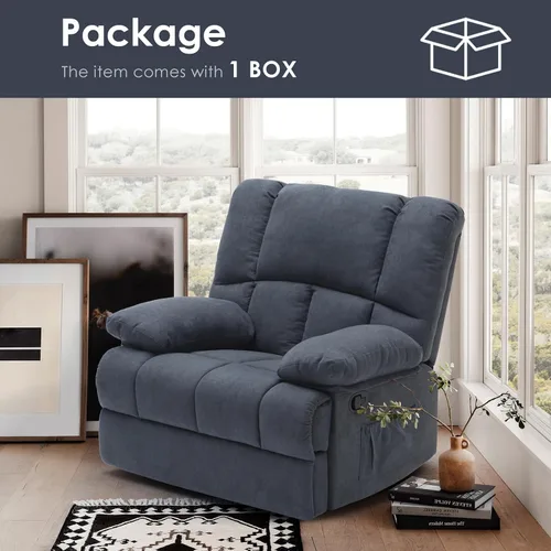 Vista 6 de Stary Silla reclinable mecedora de gran tamaño para sala de estar para adultos