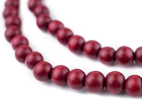 Vista 179 de TheBeadChest: cuentas de madera redondas naturales de 0.315 pulgadas, cuentas de madera sueltas espaciadoras para fabricar joyas, 4 tamaños