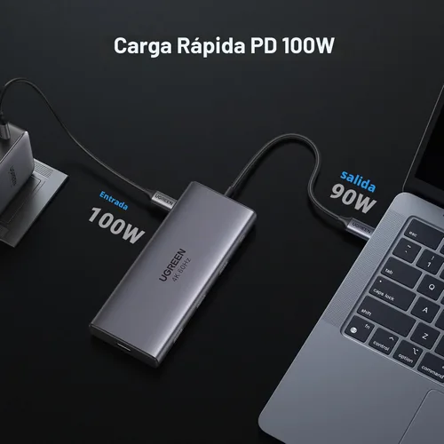 Vista 6 de UGREEN Concentrador USB-C 9 en 1 Revodok Pro 10Gbps 4K HDMI