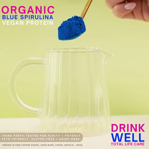 Vista 5 de Eleven TLC, polvo de espirulina azul orgánica, sin sabor, superalimentos, vitaminas y minerales, espirulina azul en polvo, proteína vegetal, sin