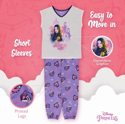 Vista 4 de Disney Conjunto de pijama de 3 piezas de Minnie Mouse para niñas Frozen Princesas Minnie Mouse