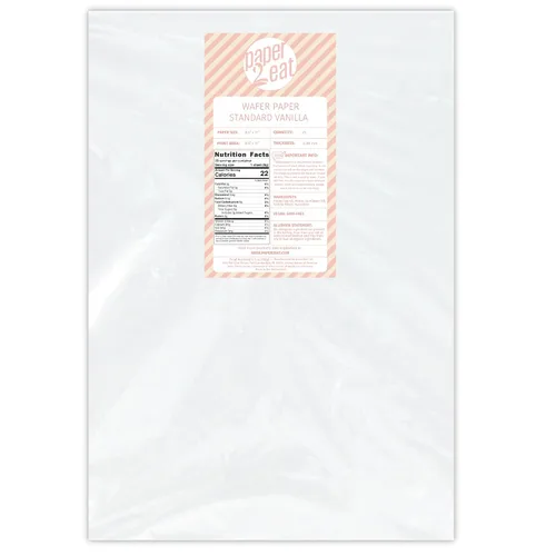 Vista 24 de Hojas de Papel Oblea Comestible Imprimible de paper2eat (0.40 mm - 25 hojas/Vainilla)