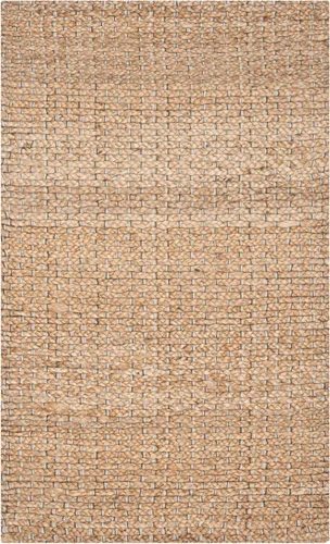 Vista 3 de SAFAVIEH Natural Fiber Collection - Alfombra decorativa de 2 pies 6 pulgadas x 4 pies, azul claro y natural, yute hecho a mano, ideal para zonas