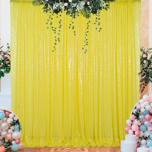 Vista 29 de ShinyBeauty Cortinas de lentejuelas 2 paneles de 2 x 8 pies, cortinas de fondo de fiesta verde azulado con purpurina para bodas, Navidad, Año Nuevo