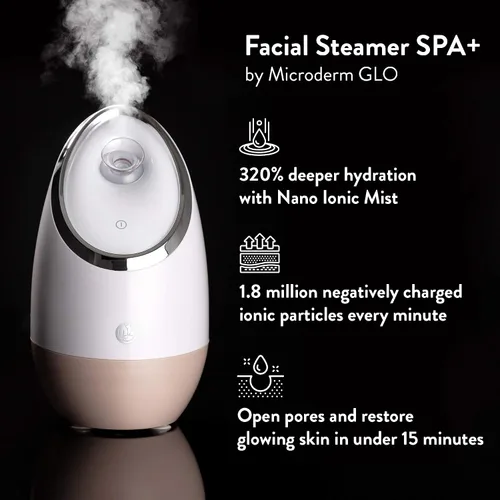 Vista 2 de Microderm GLO - Vaporizador facial y paquete de productos para el cuidado de la piel con manchas oscuras y textura desigual
