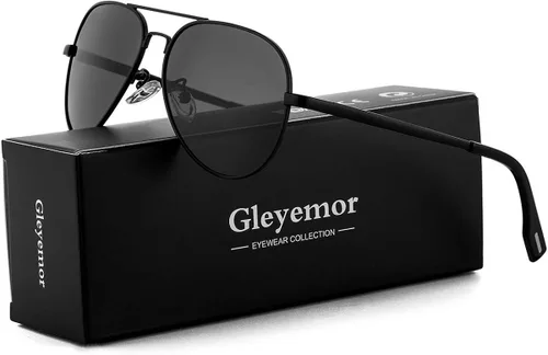 Vista 2 de Gleyemor Gafas de sol de aviador pequeñas para mujeres y hombres marco pequeño de 2047in polarizadas aviadores para cara pequeña