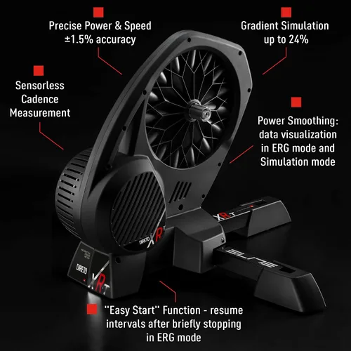 Vista 5 de Elite Direto XR Interactive Smart Trainer – Available in Standard or Zwift Cog and Click Bundle – Direct Drive Turbo Trainer for Indoor Cycling
