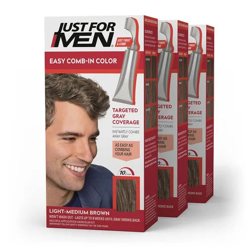 Vista 11 de Solo para hombres Auto Stop, tintura química para el cabello, 1, marrón (Medium Dark Brown)